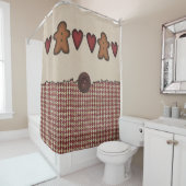 Duschvorhang für Herz und Lebkuchen (Beispiel)