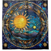 Duschvorhang für Himmelskörper (Vorderseite)