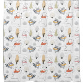 Duschvorhang für hübsche Waldtiere (Vorderseite)