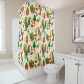 Duschvorhang für hübsche Waldtiere (Beispiel)