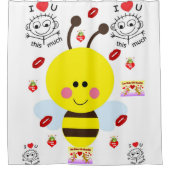 Duschvorhang für Hummeln (Vorderseite)