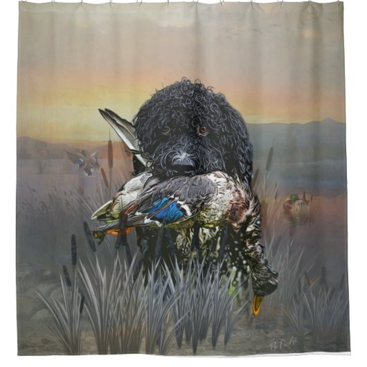 Duschvorhang für Jagdhunde (Vorderseite)