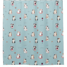 Duschvorhang für Katzen und Wein: Spaß und spieler