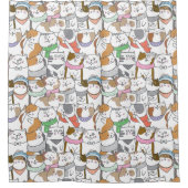 Duschvorhang für Katzenmuster (Vorderseite)