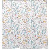 Duschvorhang für Katzenmuster (Vorderseite)