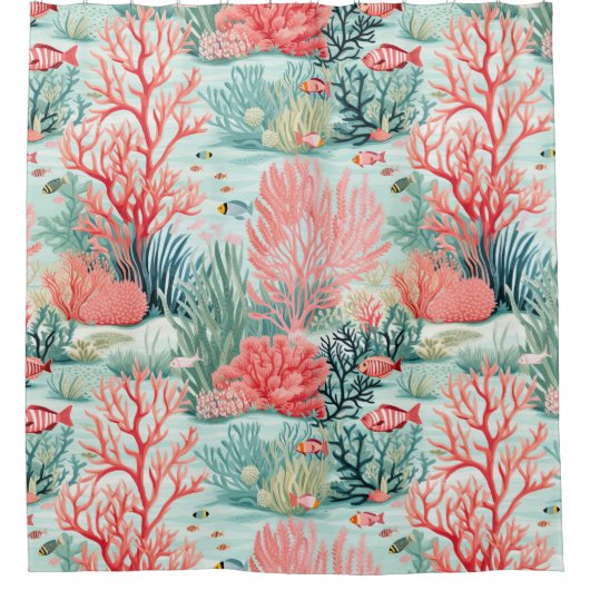 Duschvorhang für Korallenriffe (Vorderseite)