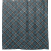 Duschvorhang für Männer in mutigem blauem Karomust (Vorderseite)