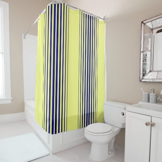 Duschvorhang für Navy und Gelb (Beispiel)