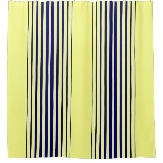 Duschvorhang für Navy und Gelb (Vorderseite)