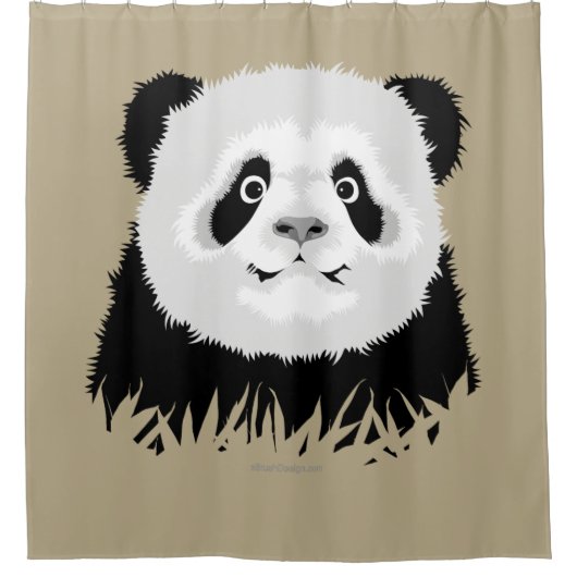 Duschvorhang für Panda-Bären (Vorderseite)