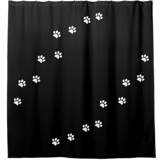 Duschvorhang für Paw Prints (Vorderseite)