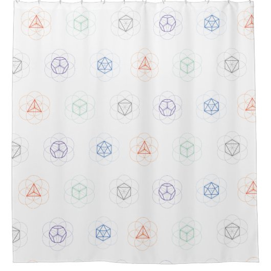 Duschvorhang für Sacred Geometry (Vorderseite)