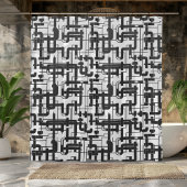 Duschvorhang für Schwarzweiß-Industriedesign