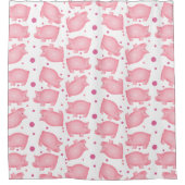 Duschvorhang für Schweine und Polka-Dots (Vorderseite)