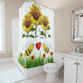 Duschvorhang für Sonnenblumen
