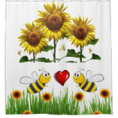 Duschvorhang für Sonnenblumen (Vorderseite)