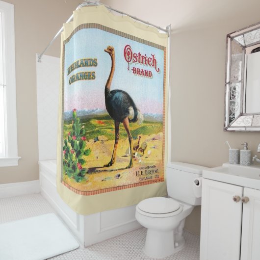 Duschvorhang für Straußenmarken (Beispiel)