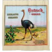 Duschvorhang für Straußenmarken (Vorderseite)