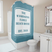 Duschvorhang für Text und Farbe im Beach House (Beispiel)