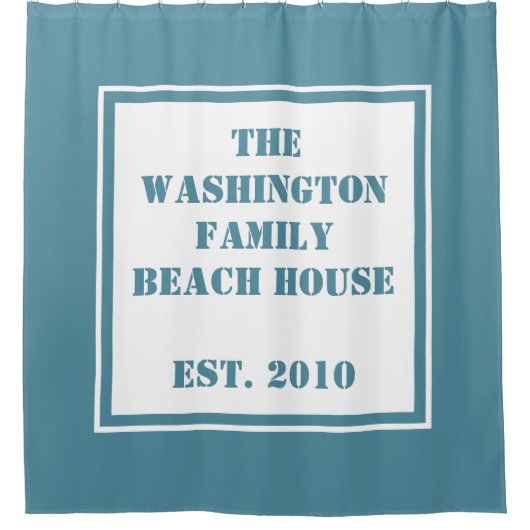 Duschvorhang für Text und Farbe im Beach House (Vorderseite)
