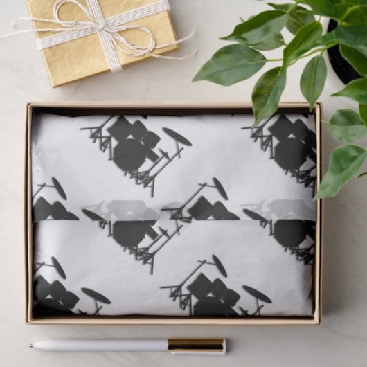 Duschvorhang für Trommelmusik Seidenpapier (Geschenk)