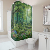 Duschvorhang für verzauberte Wälder (Beispiel)