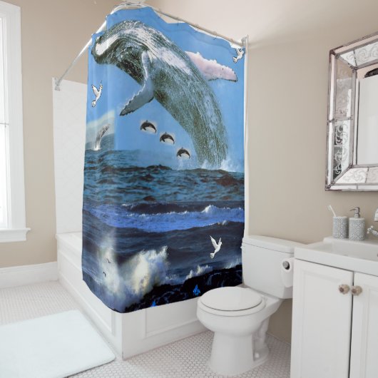 Duschvorhang für Whale (Beispiel)