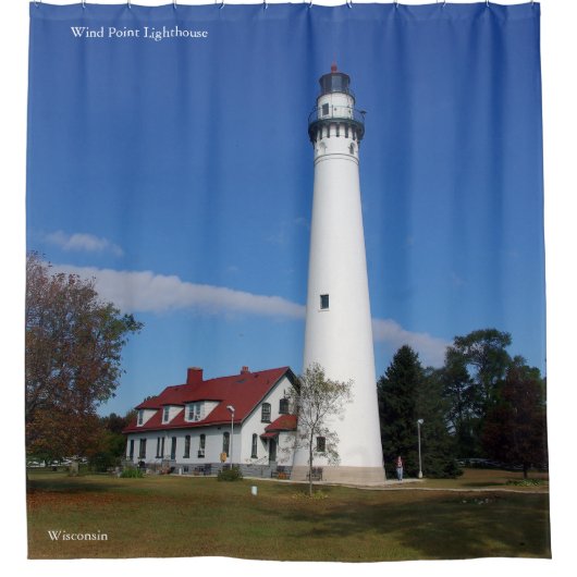 Duschvorhang für Wind Point Lighthouse (Vorderseite)