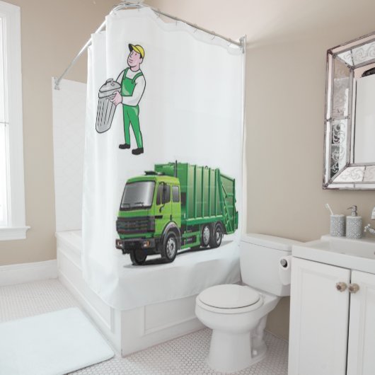 Duschvorhang Garbage Man (Beispiel)