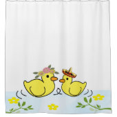 Duschvorhang gelbe Enten Sombrero Floral (Vorderseite)