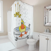 Duschvorhang gelbe Kicherbläschen Kerzen (Beispiel)