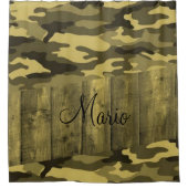 Duschvorhang gelbe schwarze Armee (Vorderseite)