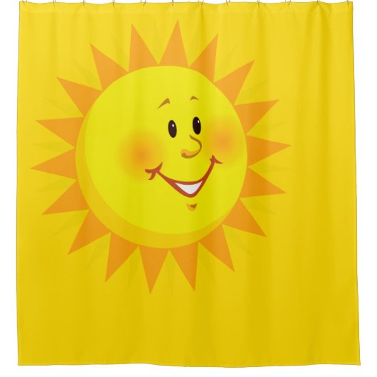 Duschvorhang Gelbe Sonne (Vorderseite)