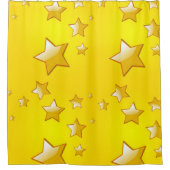 Duschvorhang gelbe Sterne (Vorderseite)