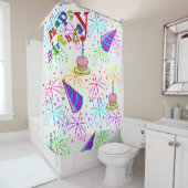 Duschvorhang glücklich Geburtstag (Beispiel)