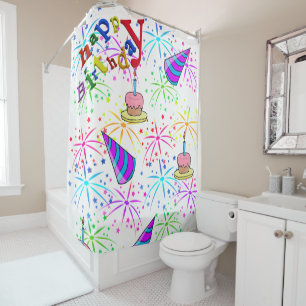 Duschvorhang glücklich Geburtstag