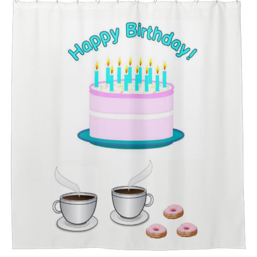 Duschvorhang glücklich Geburtstag (Vorderseite)