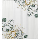 Duschvorhang Gold Floral  (Vorderseite)