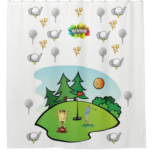 Duschvorhang Golf (Vorderseite)