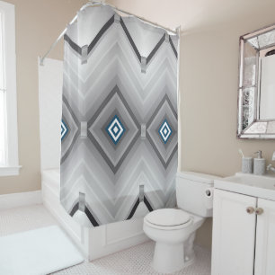 Duschvorhang Grau Schwarz-weiß
