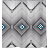 Duschvorhang Grau Schwarz-weiß (Vorderseite)