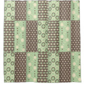 Duschvorhang grün braun (Vorderseite)