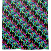 Duschvorhang Grün Rosa Kaleidoskop Mandala (Vorderseite)