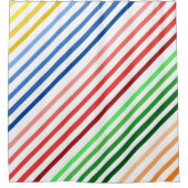 Duschvorhang - Gruppen farbiger Linien (Vorderseite)