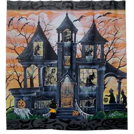 Duschvorhang Halloween (Vorderseite)