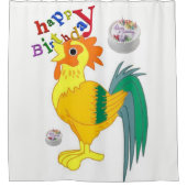 Duschvorhang Happy Birthday Rooster (Vorderseite)