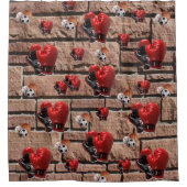 Duschvorhang Happy Boxhandschuhe (Vorderseite)