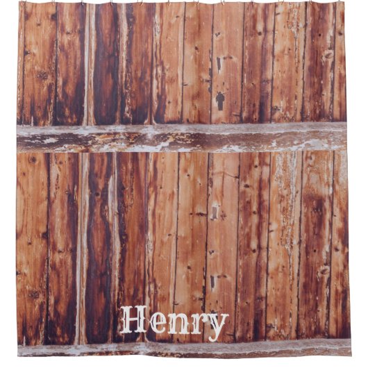 Duschvorhang Holz (Vorderseite)