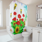 Duschvorhang Hummel Blütenblume (Beispiel)