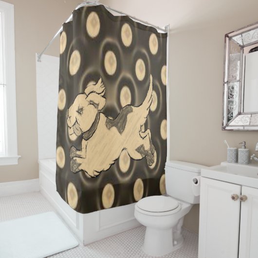 Duschvorhang Hunde (Beispiel)